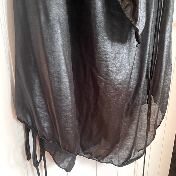 Boo Radley boho leather look dress/ties to adjust the look/style of dress S14 - Picture 14 of 14